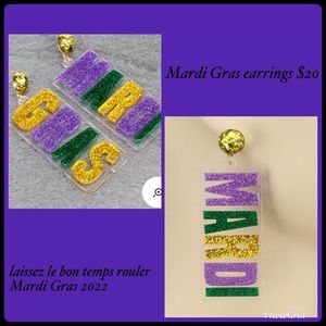Mardi Gras earrings